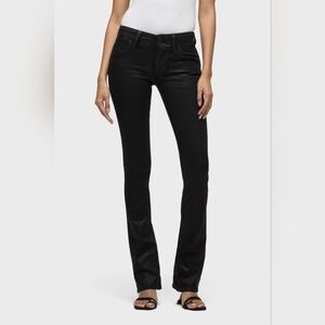 NWT Hudson Jeans Womens Beth Black Baby Boot Jean, Black Sz 25